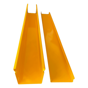 Charofil chfbtr4x4epk CHFIBER Tramo Recto de Aluminio para Fibra Óptica, 4 de Peralte, 4 de Ancho y 1.52 m de Longitud, con Pintura Epóxica Amarilla, Incluye Tapa, Coples y Tornillería