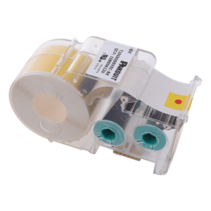 Panduit t100x000vxc-bk Casete de Etiquetas de Vinilo de Cinta Continua, Color Negro Sobre Amarillo, Uso Interior/Exterior, 25.4 mm de Ancho x 7.6 Metros de Largo (24.93 Pies)