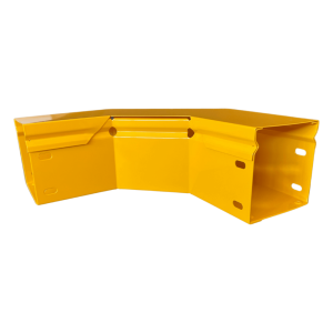 Charofil chfbc904x4r8epk CHFIBER Curva Horizontal de 90° de Aluminio para Fibra Óptica, 4 de Peralte, 4 de Ancho y Radio de 8, con Pintura Epóxica Amarilla, Incluye Tapa, un Par de Coples y Tornillería