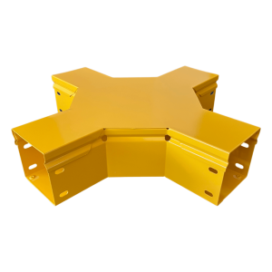 Charofil chfbxh4x4r8epk CHFIBER Cruce Horizontal de Aluminio para Fibra Óptica, 4 de Peralte, 4 de Ancho y Radio de 8, con Pintura Epóxica Amarilla, Incluye Tapa, un Par de Coples y Tornillería