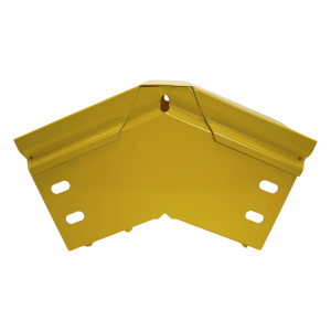 Charofil chfbve454x4r8epk CHFIBER Curva Vertical Exterior de 45° de Aluminio para Fibra Óptica, 4 de Peralte, 4 de Ancho y Radio de 8, con Pintura Epóxica Amarilla, Incluye Tapa, un Par de Coples y Tornillería