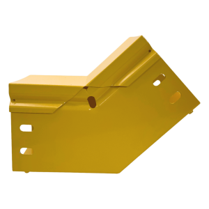 Charofil chfbvi454x4r8epk CHFIBER Curva Vertical Interior de 45° de Aluminio para Fibra Óptica, 4 de Peralte, 4 de Ancho y Radio de 8, con Pintura Epóxica Amarilla, Incluye Tapa, un Par de Coples y Tornillería