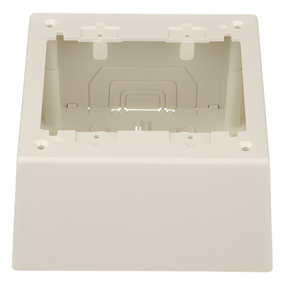 Panduit jbp2diw Caja de Pared Superficial Doble, con Divisor Opcional, Uso Universal con Placas de Pared, Color Blanco Mate