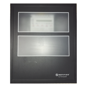 Notifier dr-b4 Puerta con ventana de 2 niveles para gabinete de panel contra incendio NOTIFIER, acero calibre 16, color negro