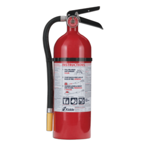 Extintor recargable de polvo químico seco multipropósito para fuegos clase A, B y C, 5.5 lb, con soporte de pared, paquete de 6