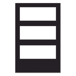 Notifier dr-c4 Puerta con ventana de 3 niveles para gabinete de panel contra incendio NOTIFIER, acero calibre 16, color negro