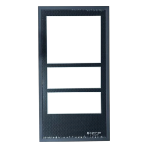 Notifier addr-d4 Puerta de gabinete de cuatro niveles para chasis CA-2 en filas superiores, acero calibre 16, color negro