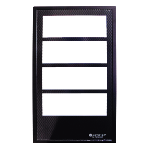 Notifier dr-d4 Puerta con ventana para gabinete de cuatro niveles, acero calibre 16, color negro