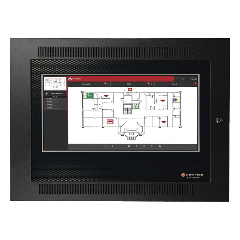 Notifier firstvision-lcd Interfaz gráfica interactiva para bomberos con pantalla táctil LCD de 22 pulgadas, para paneles ONYX y red NOTI-FIRE-NET de NOTIFIER