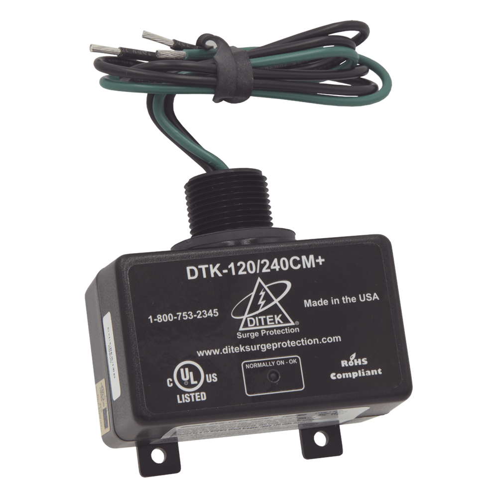 Ditek dtk-120/240cm Dispositivo de Protección contra Sobretensiones de Fase Dividida de 120/240 VCA, Recomendado para Climas, Motores, Iluminación.