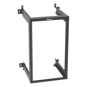 Panduit awmr18 Rack PanZone® de Montaje en Pared, de 19in, Profundidad Ajustable, Rieles Numerados y Roscados #12-24, 18 UR, Color Negro