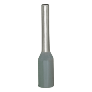 Wago 216-202 Terminal de Manguito con Camisa de Plástico / 0.75 mm² / 18 AWG / Cincado Galvanizado / Collar Estándar / Longitud 14 mm / Gris / 1000 UDS