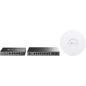 Tp-Link kit-cert-omada Kit de Iniciación en redes OMADA / 1 Router ER605 / 1 Switch TL-SG2210P(SG2210P) /  Punto de Acceso EAP61X