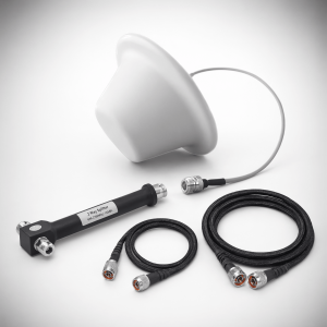 Epcom ep1div-1ant-2ccn Kit de Antena Omnidireccional tipo Domo y Divisor de Potencia de 2 salidas / Jumpers Coaxiales de 3 y 15 m con conectores N macho