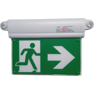 Sfire sf-s4880ctw Letrero de Salida con Luz de Emergencia / Borde Iluminado con LEDs Blancos / Pictograma Intercambiable / Montaje Pared-Techo-Lateral / 2 Horas Autonomía