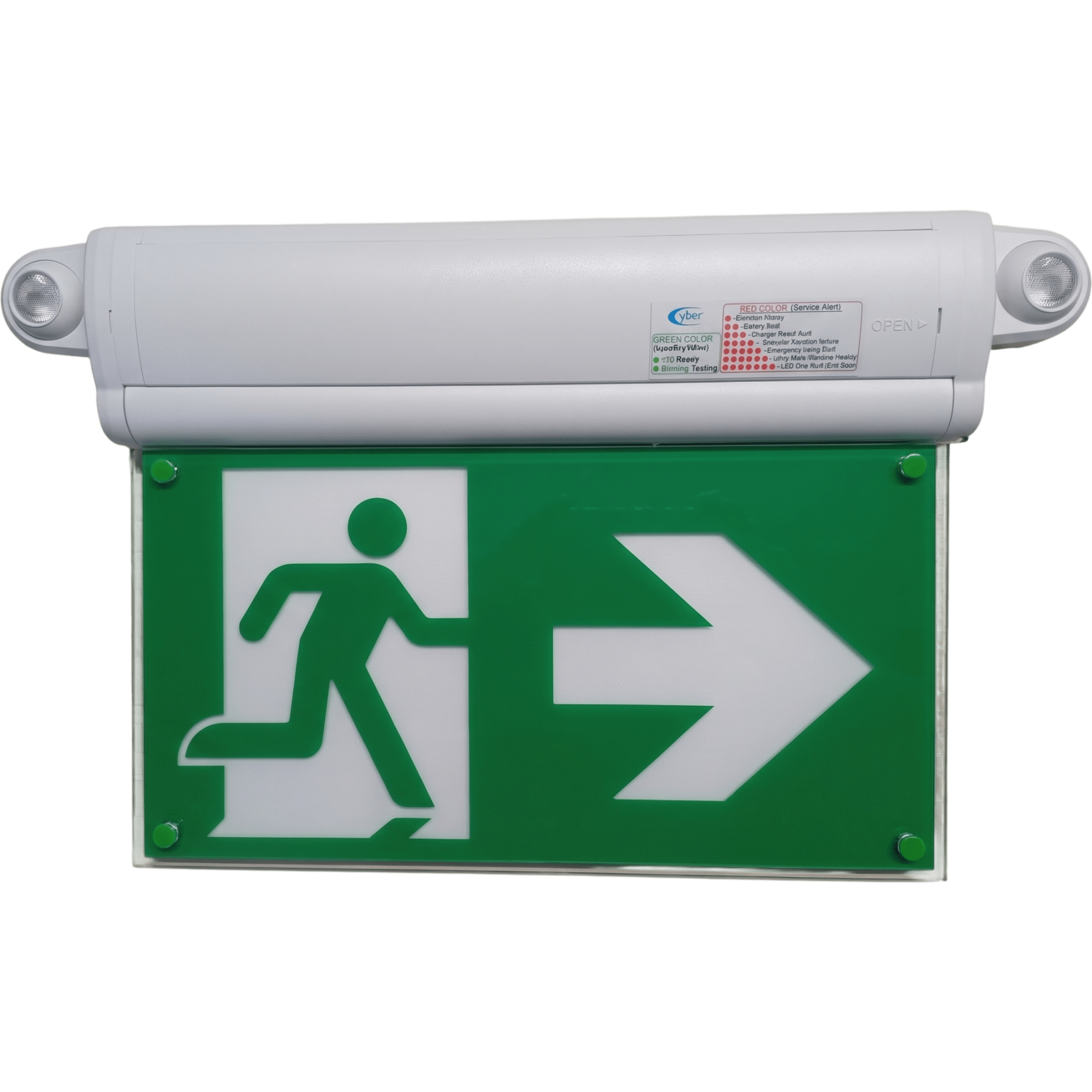 Sfire sf-s4880ctw Letrero de Salida con Luz de Emergencia / Borde Iluminado con LEDs Blancos / Pictograma Intercambiable / Montaje Pared-Techo-Lateral / 2 Horas Autonomía
