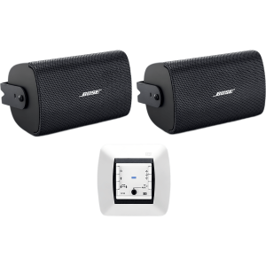 Kit de Audio Residencial | Mando Bluetooth EGI 121010H + Par de Bocinas de Superficie BOSE FS2SE | 2+2W RMS | Negro | IP55