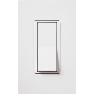 Interruptor de palanca Claro de 4 vías y 15 A a 120/277 V, para controlar iluminación desde tres o más puntos, color blanco brillante