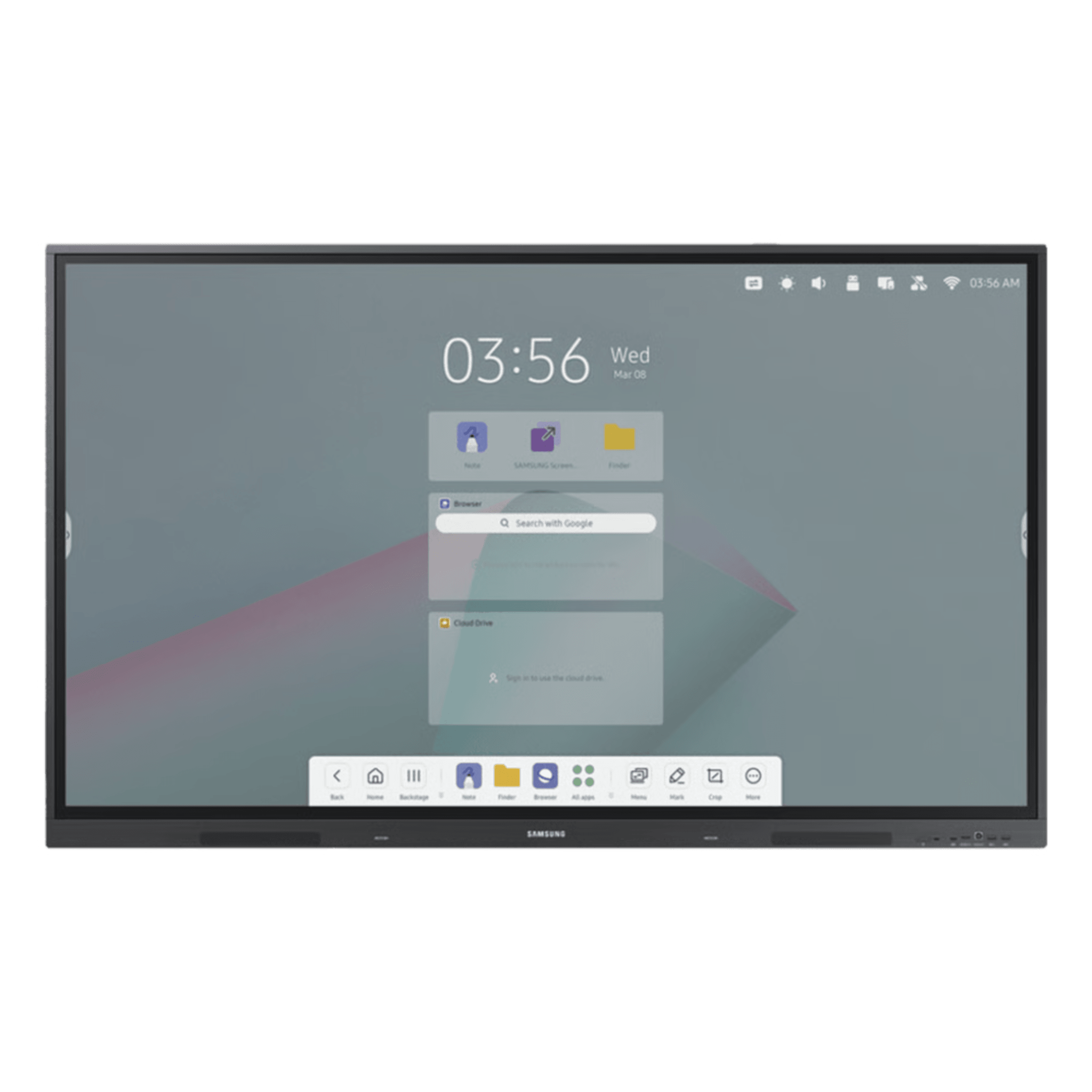 Pantalla Interactiva 75 / Resolución 4K UHD (3840x2160) / Táctil IR / Brillo 400 nits / Android 14 EDLA / WiFi y Bluetooth / Compatible VESA 800x400