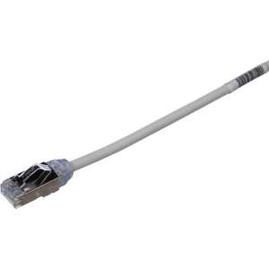 Panduit stp28x1.5mig Patch Cord Cat6A, Diametro Reducido 28 AWG, Blindado S/FTP, CM/LS0H, 1.5 Metros (4.92 Pies), Color Gris
