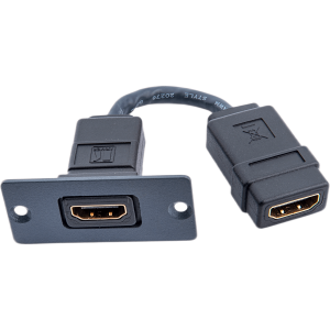 Kramer w-h(w-hdmi)(b) Wall Plate Inserción HDMI | Conexiones HDMI | Tamaño Espacio Simple | Negro