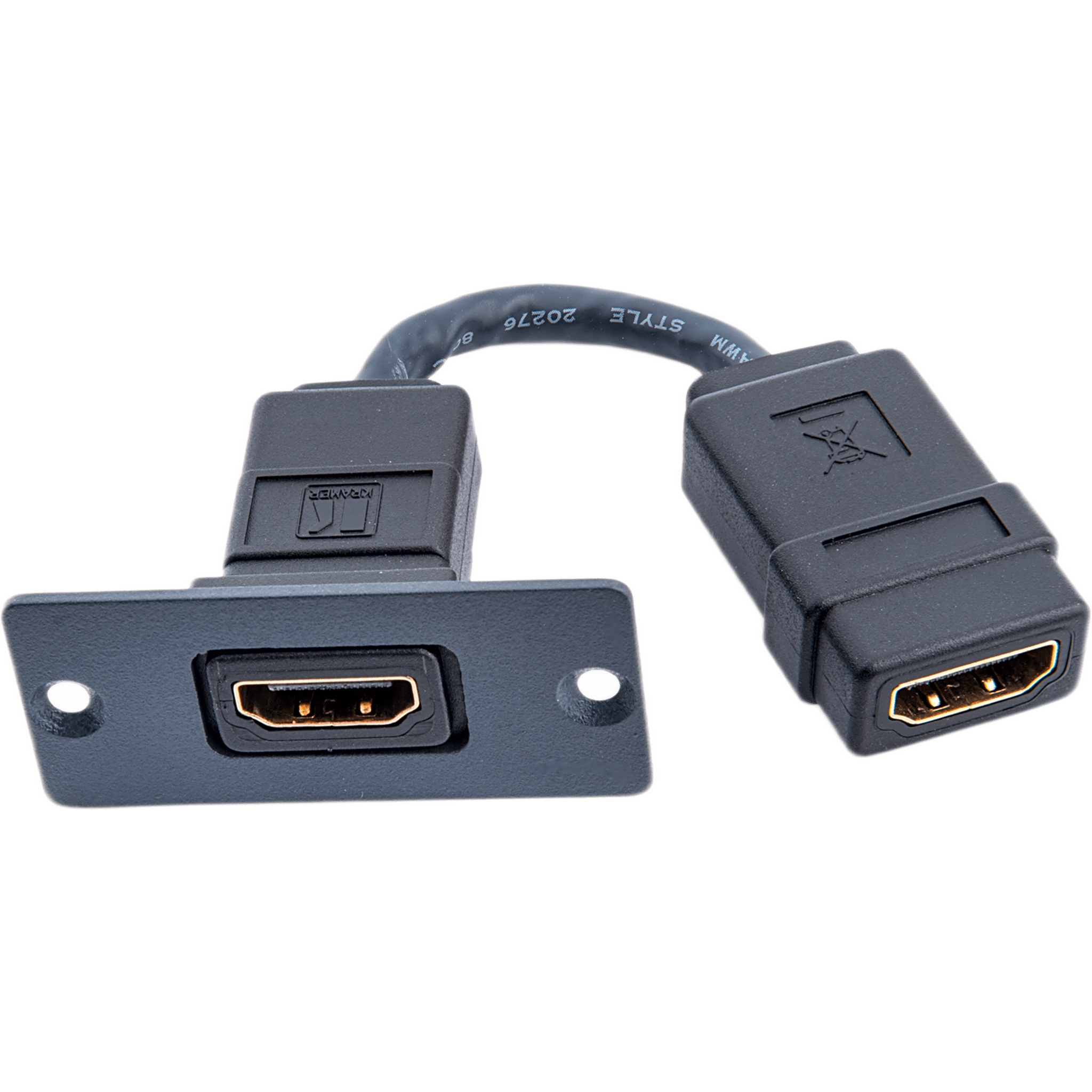 Kramer w-h(w-hdmi)(b) Wall Plate Inserción HDMI | Conexiones HDMI | Tamaño Espacio Simple | Negro