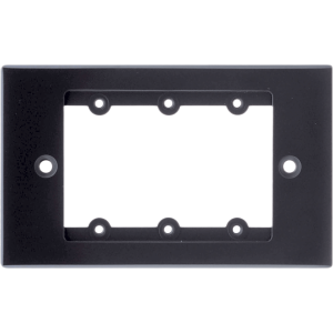 Kramer frame-1g/us(b) Frame para Wall Plate Inserción | 1 Gang | Metal | Version USA | Incluye Inserciones y Tornillos | Negro