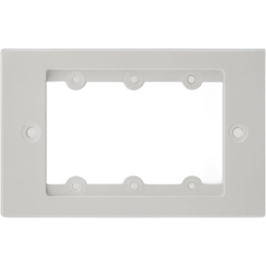 Kramer frame-1g/us(w) Frame para Wall Plate Inserción | 1 Gang | Metal | Version USA | Incluye Inserciones y Tornillos | Blanco