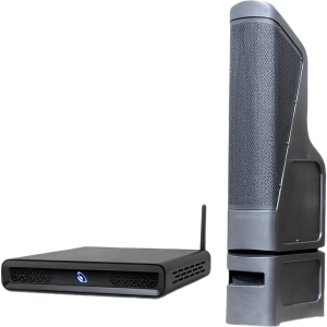 Truaudio d2t/tt10 Kit TruAudio | Amplificador D2T 2 Canales 100W | Torre Line Array Exterior TT10 200W RMS | HDMI eARC + Bluetooth 5.3 | IP56