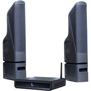 Truaudio d2t/2tt10 Kit TruAudio | Amplificador D2T 2 Canales 100W | 2 Torres Line Array Exterior TT10 200W RMS | HDMI eARC + Bluetooth 5.3 | IP56