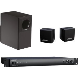 Bose Professional fs3kit/2ws Kit de Audio Comercial Freespace 3 | 1 Amplificador 2160BH | 1 Par de Altavoces Satélites de Superficie | 1 Subwoofer de Superficie | Color Negro