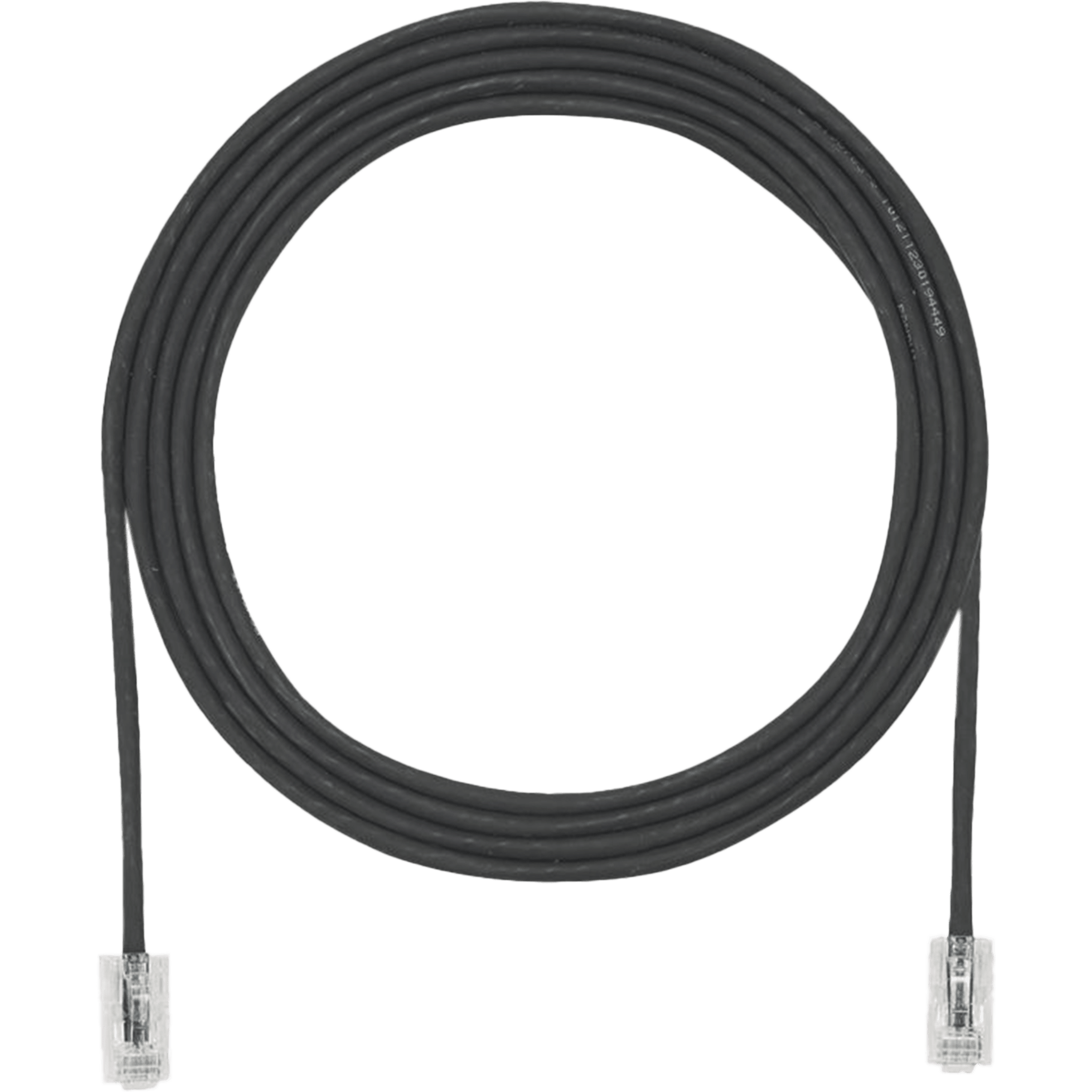 Panduit utp28x15bl Cable de Parcheo UTP Cat6A, CM/LSZH, Diámetro Reducido (28AWG), Color Negro, 4.57 Metros (15 Pies)