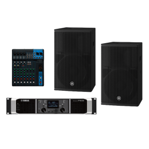 Yamaha chr12kit/pa Kit Refuerzo Sonoro y Mixer | Incluye 2 Bocinas CHR12 | Amplificador PX8 | Mezclador MG10 | Ideal para PA