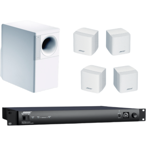Bose Professional fs3kit/4wsw Kit de Audio Comercial Freespace 3 | 1 Amplificador 2160BH | 2 Pares de Altavoces Satélites de Superficie | 1 Subwoofer de Superficie | Color Blanco