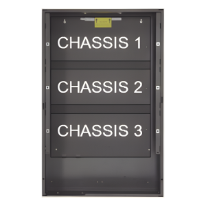 Notifier eqbb-c4 Gabinete metálico (backbox) de tres niveles para amplificadores y fuentes de alimentación / serie EQ ONYX de NOTIFIER / negro