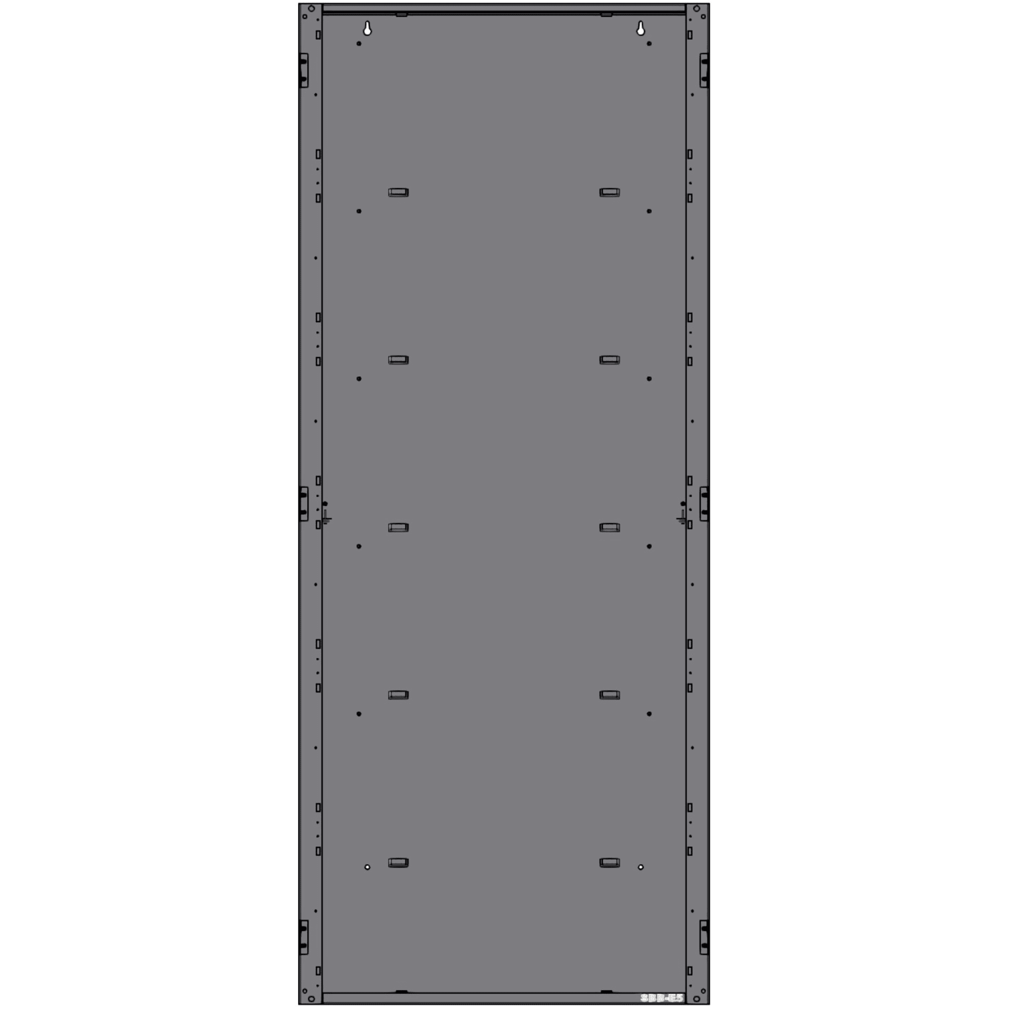 Notifier sbb-e5 Caja trasera de cinco niveles para gabinete de panel de alarma contra incendio, acero calibre 16, serie CAB-5