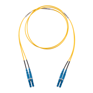 Jumper de Fibra Optica Monomodo 9/125 OS2, LC-LC Duplex, LSZH (Cero Halógenos), Color Amarillo, 2 Metros (6.56 Pies)