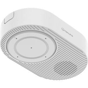 Hanwha Vision sps-a100m Audio Beacon AI / Detector de Sonido Inteligente / Full-Duplex Bidireccional / 5 Micrófonos MEMS / Clasificación AI Sonidos / Detección Dirección Sonido 360° / LED Ring Indicador / 90 dB SPL / PoE+