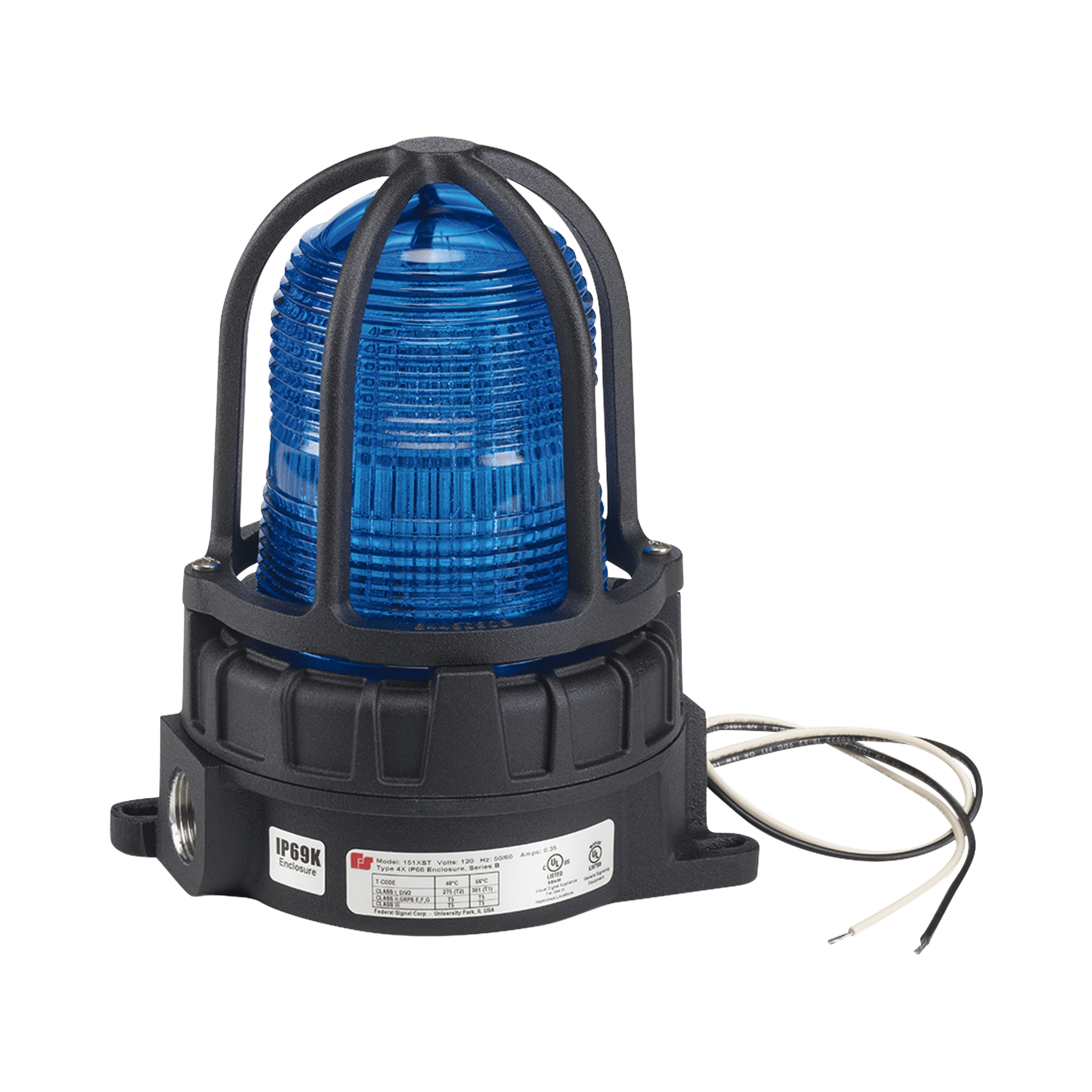 Federal Signal Industrial 191xls-120240-b Luz de advertencia LED color Azul para ubicaciones peligrosas