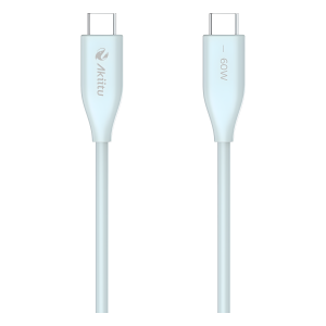 Ezviz ak-pac6s-b-1m Cable de Carga USB-C a C / 1 Metro (3.28 Pies) / Tecnología GaN (Nitruro de Galio / Fast-Charging / Potencia 60W / Velocidad Transferencia 480 Mbps / Material Silicona No Tóxica / Conector Aluminio Anodizado