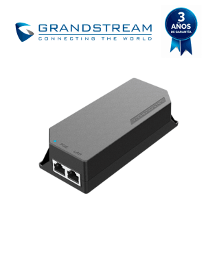 GRANDSTREAM GS-POE15W-MG - Inyector PoE Gigabit/ Presupuesto PoE 15W/ Compatible con Equipos que Cuenten con Estándar IEEE802.3 AF/ Puertos 2.5G y 10G/ Plug-and-Play/ Alimentación 100-240VAC