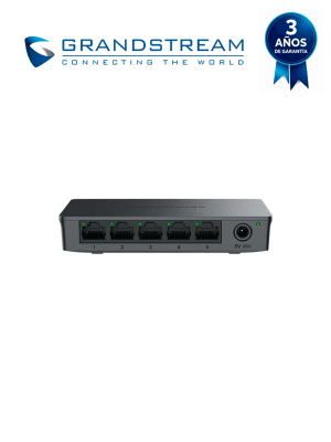 GRANDSTREAM GWN7700 - Switch No Administrable 5 Puertos Gigabit Ethernet/ Diseño Compacto/ Capacidad de 10Gbps de Switching/ Montaje en Pared o Uso de Escritorio/ Indicadores LED Por Puerto/ Carcasa de Plástico