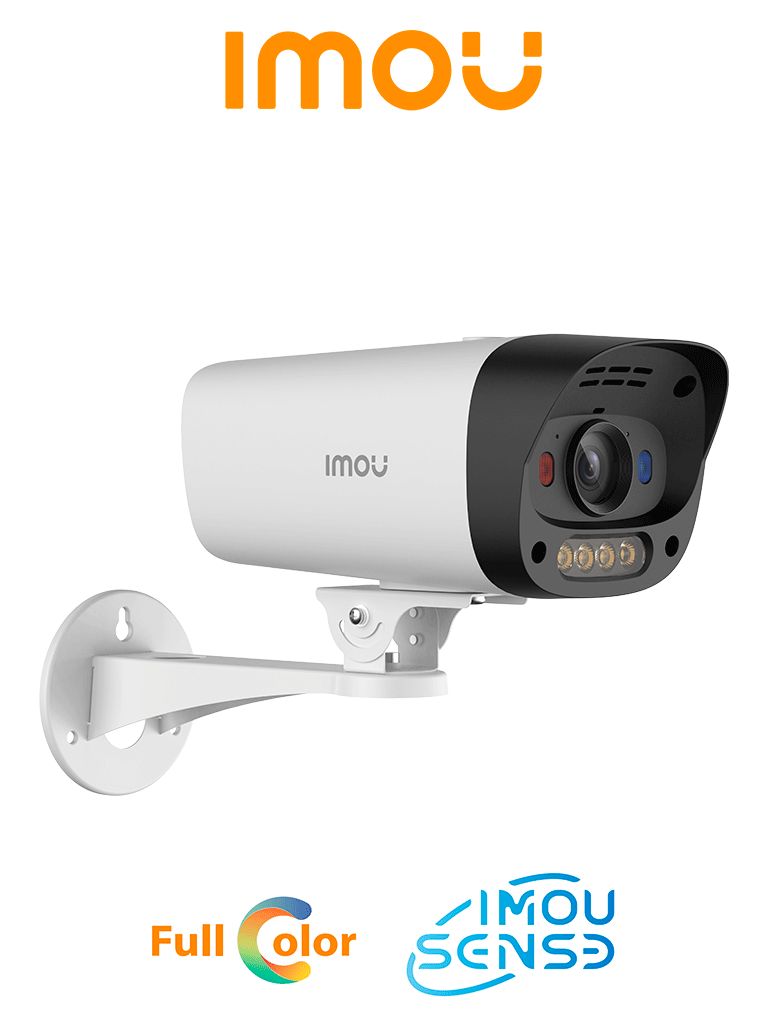 IMOU IPC-PS5EN-3V0 - Cámara Bullet IP 3MP/ Lente 3.6mm/ Audio Bidireccional/ Full Color/ Soporta MicroSD de Hasta 512Gb/ AOR mode/ Iluminación de Hasta 30 Mts/ Para Exterior / IP67 / Luz de Advertencia Roja & Azul #POE