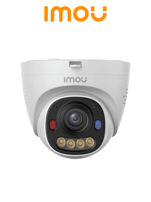 IMOU IPC-PS8EN-3V0 - Cámara Domo IP de 3 Megapixeles/ Lente 2.8mm / Audio Bidireccional/ Visión Nocturna Inteligente a Color/ Luz de Advertencia Roja & Azul/ Para Exterior/ Iluminación Hasta 30 Mts/ Soporta Micro SD Hasta 512GB / IP67