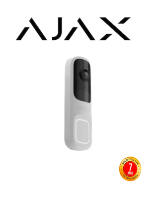 AJAX Doorbell W- Videoportero con IA integrada, sensor PIR y control a través de app. HDR 4MP, 155° iluminación IR 6m conexión Wi-FI y Jeweller color blanco
