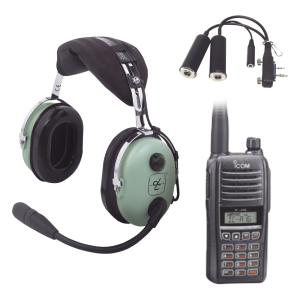 Icom ica16/21kit Kit Radio Portátil Aéreo VHF / Banda Aérea 118-136.99166 MHz / 6 W PEP / 200 Canales Alfanuméricos / Audio 1500 mW / Incluye Auricular David Clark H1013.4 / MIL-STD-810