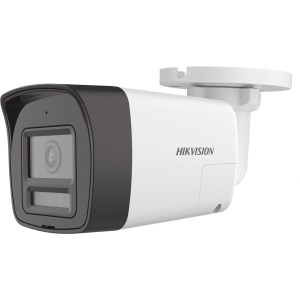 Hikvision ds-2ce16u0t-lxts/demo [Audio Bidireccional + Sirena & Estrobo + Dual Light + ColorVu] Bala TURBOHD 4K (8 Megapixel) / Lente 2.8 mm / 30 mts IR EXIR + 20 mts Luz Blanca / Micrófono y Bocina Integrado / Exterior IP67 / Metal / dWDR