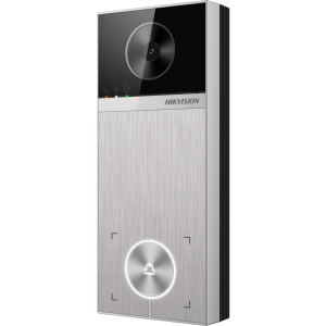 Hikvision ds-kv6114-me1/demo Videoportero TalkVu / 4 Megapixel / Ángulo de Visión 150° / Control de 2 Cerraduras / Desbloqueo por Tarjeta, Hik-Connect y Estación Interior / IP65 / PoE IEEE802.3at / Compatibilidad ONVIF / H.265