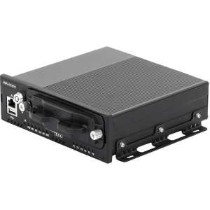 Hikvision ae-mn5043(rj45)/demo NVR Móvil Vehicular de 8 Canales / 4 PoE + 4 vía Switch / 2 Megapixel / H.265 / GPS + Sensor G / 2 Bahías HDD / RJ45 / Aluminio Industrial