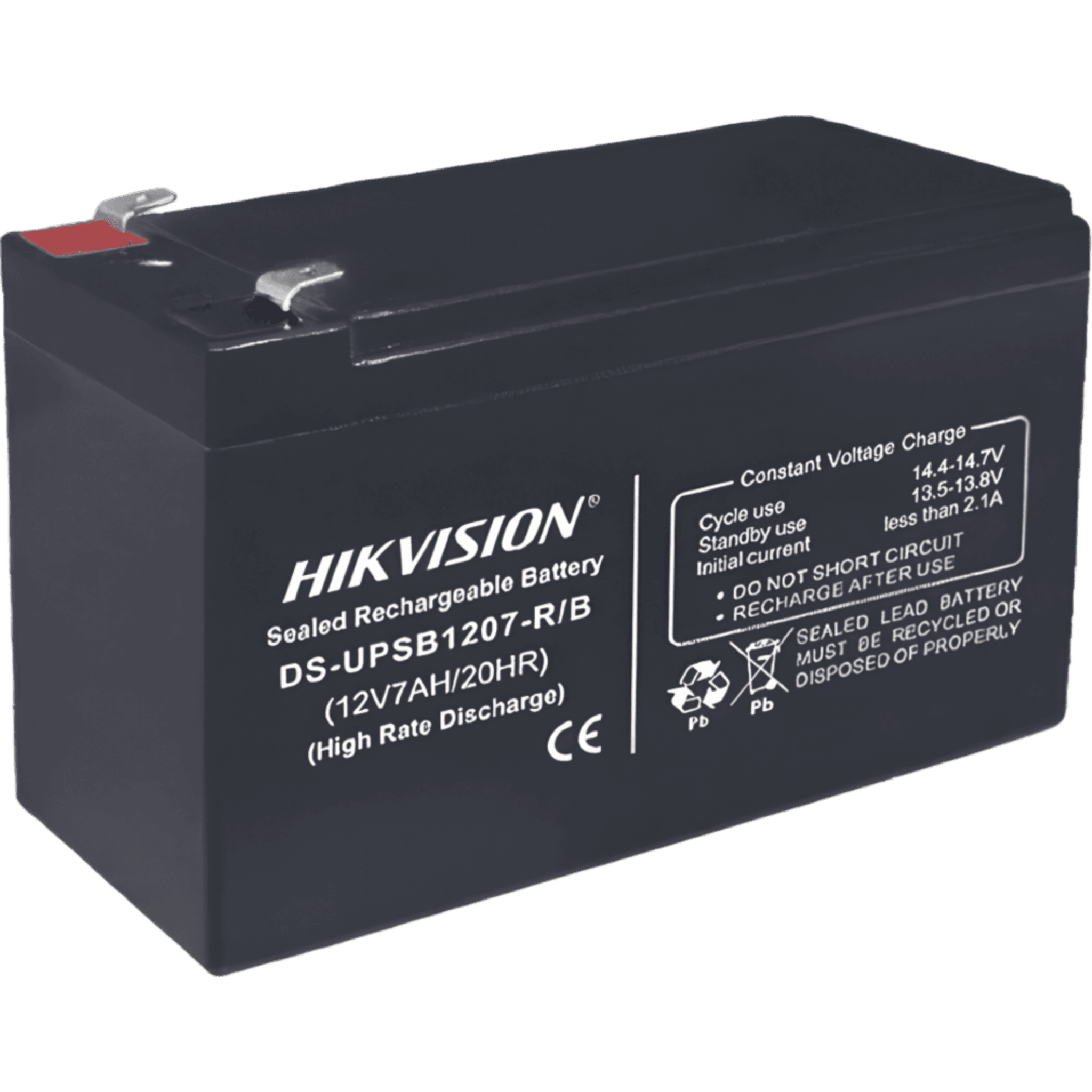 Hikvision ds-upsb1207-r/b Bateria de Plomo Ácido / 12 VCD / 7 Amp / Ideal para UPS, EPS y Uso General / Certificación CE